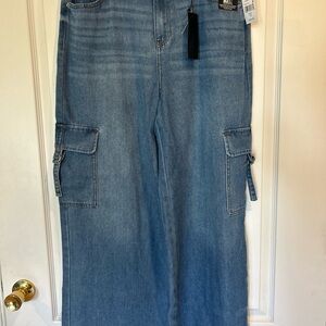 NWT Casual Blue Denim Cargo Pants